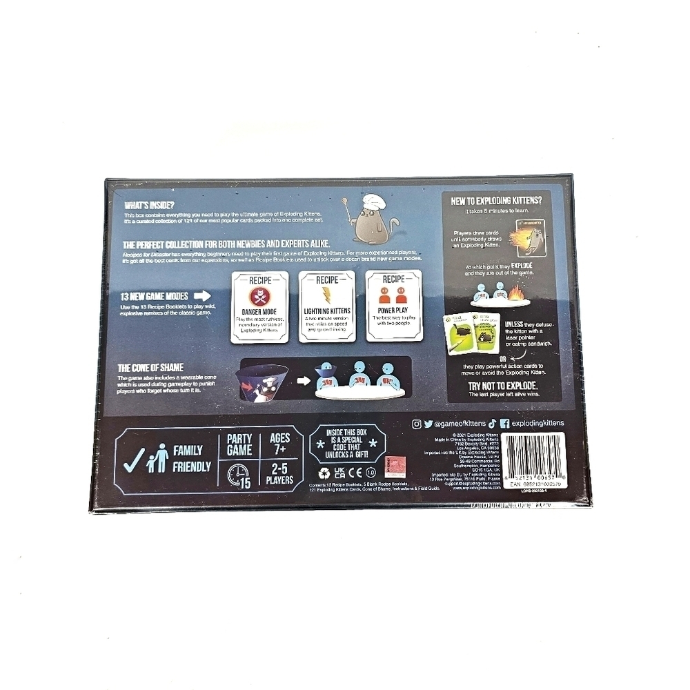 Exploding Kittens - Deluxe Russian Roulette Card Game Set NWT - Picture 3 of 4